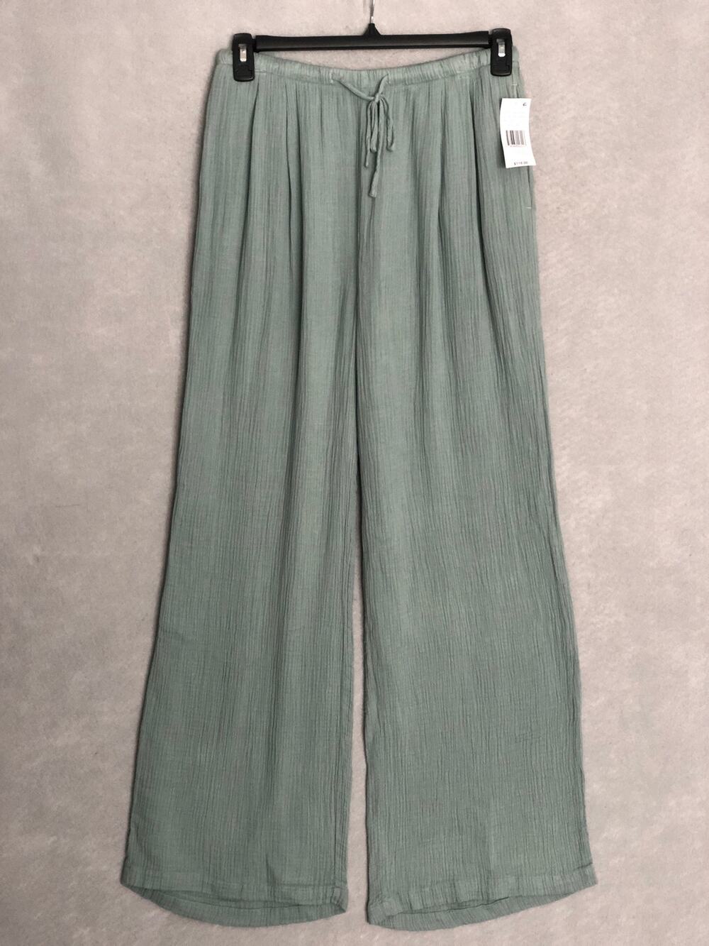 cloth & stone Sage Green Straight Leg Wide Pants